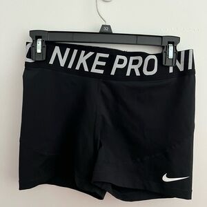 Nike Black Athletic Shorts with Elastic Waistband